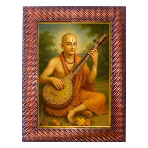 Saint Tukaram Photo Frame Religious Wall & Table Decor Frame | Saint Tukaram Spiritual Photo Frame For Home, Temple & Office | Decorative Hindu God & Goddess Frame (Pack Of 1) (F18409)