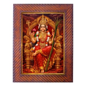 Mata Amritanandamayi Photo Frame Religious Wall & Table Decor Frame | Mata Amritanandamayi Spiritual Photo Frame For Home, Temple & Office | Decorative Hindu God & Goddess Frame (Pack O