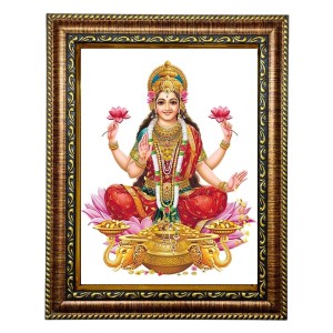 Hi Tech Sales Maa Lakshmi Photo Frame for wall/table, Study & living room, gifts (7 X 9)