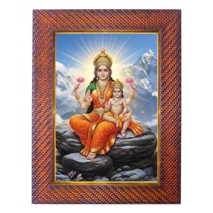 Mata Skandmata Photo Frame 21X25 Inch Religious Wall & Table Decor Frame | Mata Skandmata Spiritual Photo Frame For Home, Temple & Office (F18388X21X25)