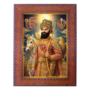 Sri Guru Angad Dev Ji Photo Frame 13X17 Inch Religious Wall & Table Decor Frame | Sri Guru Angad Dev Ji Spiritual Photo Frame For Home, Temple & Office | Decorative Hindu God & Goddess Frame (Pack Sri Guru Angad Dev Ji Photo Frame 13X17 Inch Religious Wall & Table Decor Frame | Sri Guru Angad Dev Ji Spiritual Photo Frame For Home, Temple & Office | Decorative Hindu God & Goddess Frame (Pack
