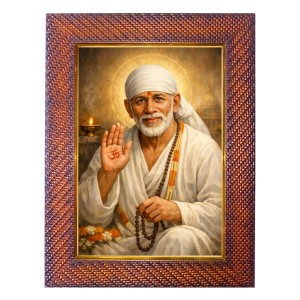 Swami Sivananda Saraswati Photo Frame 19X23 Inch Religious Wall & Table Decor Frame | Swami Sivananda Saraswati Spiritual Photo Frame For Home, Temple & Office | Decorative Hindu God & Goddess Fra