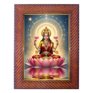 Mata Annapurna Photo Frame Religious Wall & Table Decor Frame | Mata Annapurna Spiritual Photo Frame For Home, Temple & Office | Decorative Hindu God & Goddess Frame (Pack Of 1) (F18127)