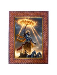 Lord Vishnu Kurma Avatar Photo Frame 17X21 Inch Religious Wall & Table Decor Frame | Lord Vishnu Kurma Avatar Spiritual Photo Frame For Home, Temple & Office (F18180X17X21)