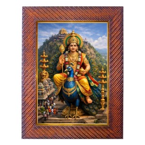 Mata Paravti Lord Ganesha Photo Frame 17X21 Inch Religious Wall & Table Decor Frame | Mata Paravti Lord Ganesha Spiritual Photo Frame For Home, Temple & Office (F18142X17X21)