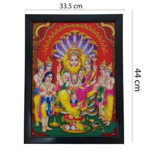 Hitech Narasimha 3D Laminated Photo Frame - Perfect Décor for Walls, Tables, and Sacred Spaces. Great for Gifts, Puja, and Elevating Living Room Ambiance
