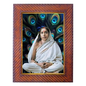 Ramana Maharshi Photo Frame Religious Wall & Table Decor Frame | Ramana Maharshi Spiritual Photo Frame For Home, Temple & Office | Decorative Hindu God & Goddess Frame (Pack Of 1) (F182