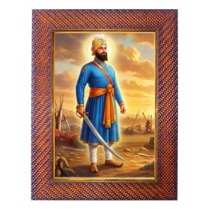 Guru Teg Bahadur Ji Photo Frame 17X21 Inch Religious Wall & Table Decor Frame | Guru Teg Bahadur Ji Spiritual Photo Frame For Home, Temple & Office | Decorative Hindu God & Goddess Frame (Pack Of Guru Teg Bahadur Ji Photo Frame 17X21 Inch Religious Wall & Table Decor Frame | Guru Teg Bahadur Ji Spiritual Photo Frame For Home, Temple & Office | Decorative Hindu God & Goddess Frame (Pack Of