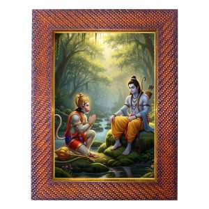 Lord Krishna Photo Frame 13X17 Inch Religious Wall & Table Decor Frame | Lord Krishna Spiritual Photo Frame For Home, Temple & Office | Decorative Hindu God & Goddess Frame (Pack Of 1) (F18178)