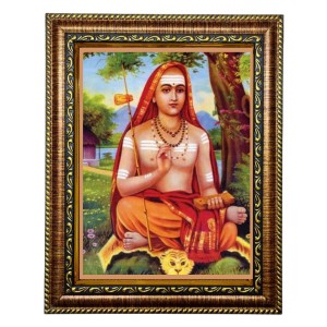 Hi Tech sales SujArta Adi Shankaracharya picture frame photo by wall art portrait image framed deity divine home decor guru (10 x 12)