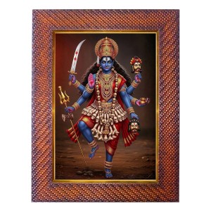 Maa Lalita Photo Frame Religious Wall & Table Decor Frame | Maa Lalita Spiritual Photo Frame For Home, Temple & Office | Decorative Hindu God & Goddess Frame (Pack Of 1) (F18385)