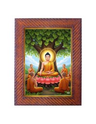 Gautama Budhha Photo Frame 13X17 Inch Religious Wall & Table Decor Frame | Gautama Budhha Spiritual Photo Frame For Home, Temple & Office (F18195X13X17)