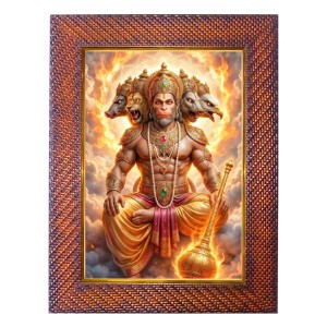 Mata Ganga Photo Frame 17X21 Inch Religious Wall & Table Decor Frame | Mata Ganga Spiritual Photo Frame For Home, Temple & Office (F18227X17X21)