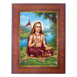 Sri Chaitanya Mahaprabhu Photo Frame 13X17 Inch Religious Wall & Table Decor Frame | Sri Chaitanya Mahaprabhu Spiritual Photo Frame For Home, Temple & Office | Decorative Hindu God & Goddess Frame