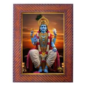 Lord Surya Dev Photo Frame 17X21 Inch Religious Wall & Table Decor Frame | Lord Surya Dev Spiritual Photo Frame For Home, Temple & Office | Decorative Hindu God & Goddess Frame (Pack Of 1) (F18112