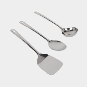 Steel Kitchen Tool Set, Set of 3 1 3 in., 1Ladle, 1Serving Spoon, 1Turner Steel Kitchen Tool Set, Set of 3 1 3 in., 1Ladle, 1Serving Spoon, 1Turner