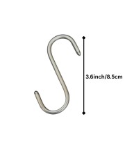 Stainless Steel S Shaped Hooks for Kitchen & Bathroom – Heavy Duty Rust Resistant Hanging Hooks for Utensils, Pots, Clothes & Accessories Stainless Steel S Shaped Hooks for Kitchen & Bathroom – Heavy Duty Rust Resistant Hanging Hooks for Utensils, Pots, Clothes & Accessories