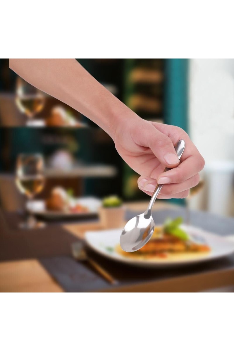 Stainless Steel Spoon, 7 in Length (Pack of 4)