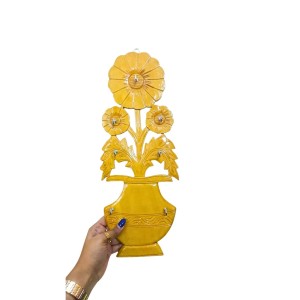 Wooden Flower Design Key Holder for Wall | Decorative Handcrafted Key Stand with Hooks for Home Entrance & Living Room (Flower Design)