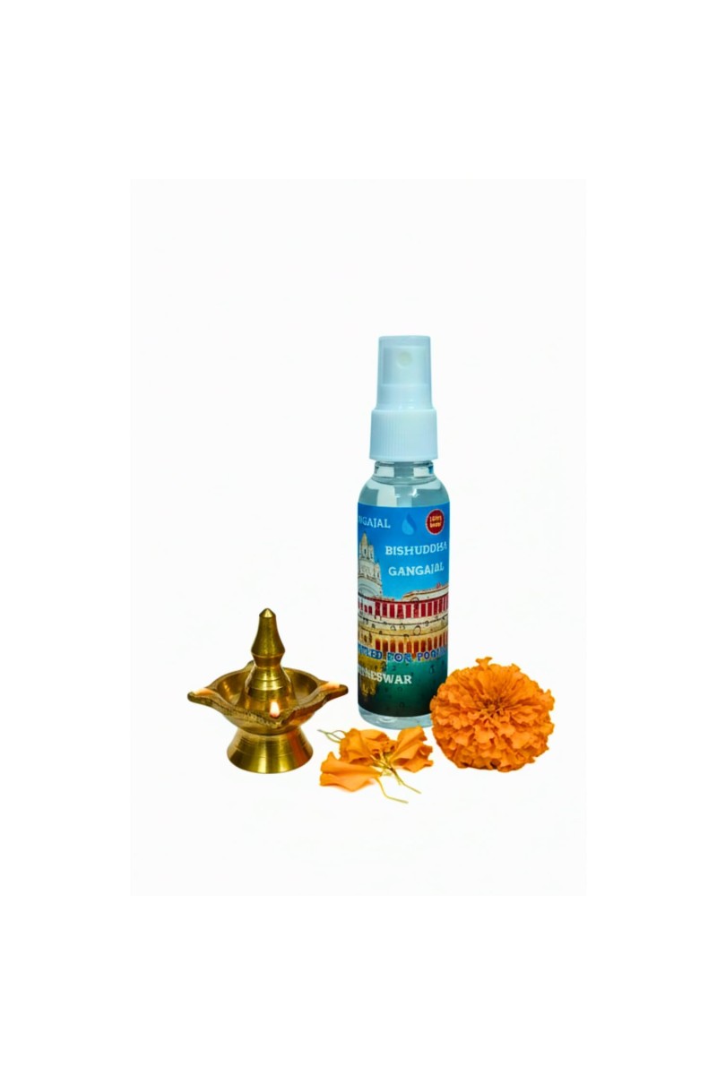 Bishuddha Gangajal Spray Bottle | 100% Pure Ganga Jal for Pooja & Religious Rituals | Holy Water for Mandir & Festivals | Easy Spray Bottle (50ml)
