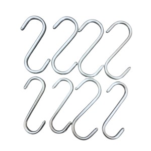 Stainless Steel S Shaped Hooks for Kitchen & Bathroom – Heavy Duty Rust Resistant Hanging Hooks for Utensils, Pots, Clothes & Accessories (Set of 8). (8) Stainless Steel S Shaped Hooks for Kitchen & Bathroom – Heavy Duty Rust Resistant Hanging Hooks for Utensils, Pots, Clothes & Accessories (Set of 8). (8)