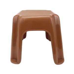 Durable Plastic Bath Stool | Multipurpose Lightweight Bathroom Stool for Daily Use | Strong Anti-Slip Stool for Home Kitchen Bathroom | Brown Color