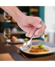 Stainless Steel Spoon, Stainless Steel, 5.6 in Length (Pack of 6)