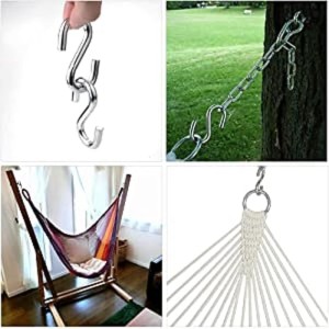 Stainless Steel S Shaped Hooks for Kitchen & Bathroom – Heavy Duty Rust Resistant Hanging Hooks for Utensils, Pots, Clothes & Accessories
