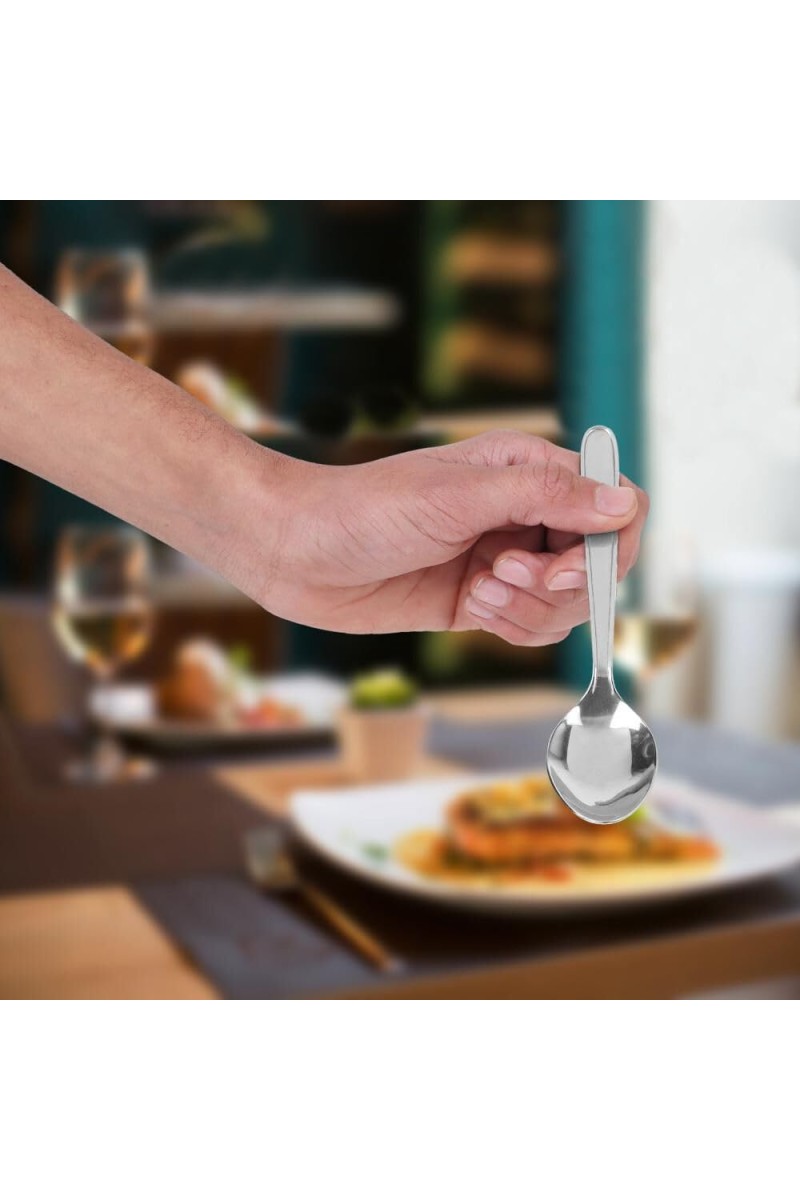 Stainless Steel Spoon, 6.3 in Length (Pack of 4)
