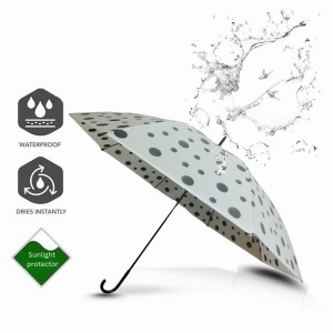 Umbrella For Rain Polka Dot Design, Windproof – Lightweight, Stylish With Power Botten.