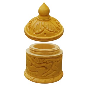 HiTechMart Handcrafted Wooden Sindoor Box with Intricate Carvings – Traditional Decorative Storage Container with Lid for Pooja & Gifting HiTechMart Handcrafted Wooden Sindoor Box with Intricate Carvings – Traditional Decorative Storage Container with Lid for Pooja & Gifting