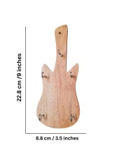 Wooden Guitar Shape Key Holder – Wall Mounted Decorative Key Hanger & Showpiece for Home Décor