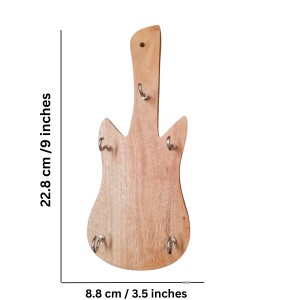 Wooden Guitar Shape Key Holder – Wall Mounted Decorative Key Hanger & Showpiece for Home Décor Wooden Guitar Shape Key Holder – Wall Mounted Decorative Key Hanger & Showpiece for Home Décor