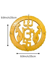 Wooden Om Key Holder for Wall | Decorative Key Stand with Hooks | Handcrafted Hindu Religious Wall Hanging for Home, Office & Temple Wooden Om Key Holder for Wall | Decorative Key Stand with Hooks | Handcrafted Hindu Religious Wall Hanging for Home, Office & Temple