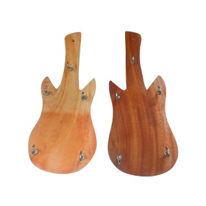 Wooden Guitar Shape Wall Key Holder with 5 Metal Hooks Set of 2 | Decorative Key Stand for Home, Office & Gift Use Wooden Guitar Shape Wall Key Holder with 5 Metal Hooks Set of 2 | Decorative Key Stand for Home, Office & Gift Use