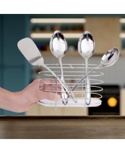 Stainless Steel Kitchen Tool Set, Set of 4, 8.6 in, 9 in, 1 0 in, 1Ladle, 2 Spoon, 1Turner Stainless Steel Kitchen Tool Set, Set of 4, 8.6 in, 9 in, 1 0 in, 1Ladle, 2 Spoon, 1Turner