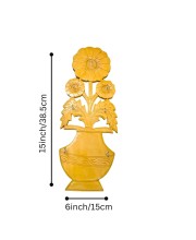 Wooden Flower Design Key Holder for Wall | Decorative Handcrafted Key Stand with Hooks for Home Entrance & Living Room (Flower Design)