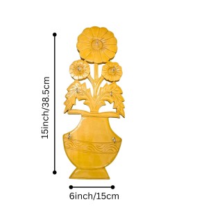 Wooden Flower Design Key Holder for Wall | Decorative Handcrafted Key Stand with Hooks for Home Entrance & Living Room (Flower Design)