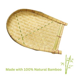 HiTechMart Bengal Handicrafts Bamboo Kulo Tray – Handmade Bamboo Soop/Basket for Puja, Storage & Decor বাঁশের কুলো। (18 x 14 inch) HiTechMart Bengal Handicrafts Bamboo Kulo Tray – Handmade Bamboo Soop/Basket for Puja, Storage & Decor বাঁশের কুলো। (18 x 14 inch)