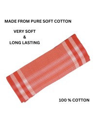 Vibrant Orange Colour Gamcha | Soft, Absorbent Cotton Towel for Bath, Travel, and Everyday Use (4)