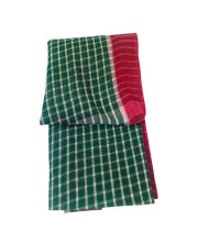 Traditional Cotton Gamcha Checkered Design – Green & White with Red Border | Multipurpose Handloom Towel, Absorbent Bath & Face Cloth. Traditional Cotton Gamcha Checkered Design – Green & White with Red Border | Multipurpose Handloom Towel, Absorbent Bath & Face Cloth.