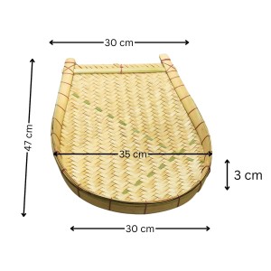 HiTechMart Bengal Handicrafts Bamboo Kulo Tray – Handmade Bamboo Soop/Basket for Puja, Storage & Decor বাঁশের কুলো। (18 x 14 inch) HiTechMart Bengal Handicrafts Bamboo Kulo Tray – Handmade Bamboo Soop/Basket for Puja, Storage & Decor বাঁশের কুলো। (18 x 14 inch)