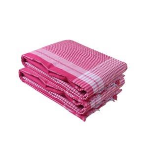 Traditional Red Cotton Gamcha | Absorbent, Lightweight Towel for Bath, Face, Travel & Multipurpose Use (2)