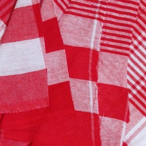 Traditional Red Cotton Gamcha | Absorbent, Lightweight Towel for Bath, Face, Travel & Multipurpose Use (2)