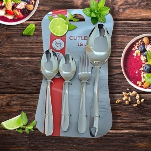 Hitech Sales Stainless Steel Spoons Set of 19, 6N Dessert Spoon + 6N Spoon + 6N Fork + 1N Serving Spoon 9 Premium Spoons for Home & Kitchen, Luxury Dinning Tableware Gift for House Warming Hitech Sales Stainless Steel Spoons Set of 19, 6N Dessert Spoon + 6N Spoon + 6N Fork + 1N Serving Spoon 9 Premium Spoons for Home & Kitchen, Luxury Dinning Tableware Gift for House Warming