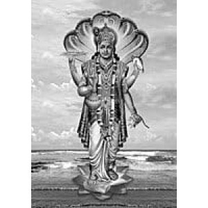 Divine NARAYANA Photo with Elegant Wood Lamination – Blessings for Your Home