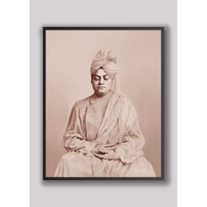 HI Tech Sales Swami Vivekananda wood laminated photo, Swami Vivekananda in Meditation Posture HI Tech Sales Swami Vivekananda wood laminated photo, Swami Vivekananda in Meditation Posture
