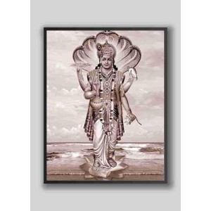 Divine NARAYANA Photo with Elegant Wood Lamination – Blessings for Your Home