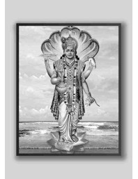 Divine NARAYANA Photo with Elegant Wood Lamination – Blessings for Your Home