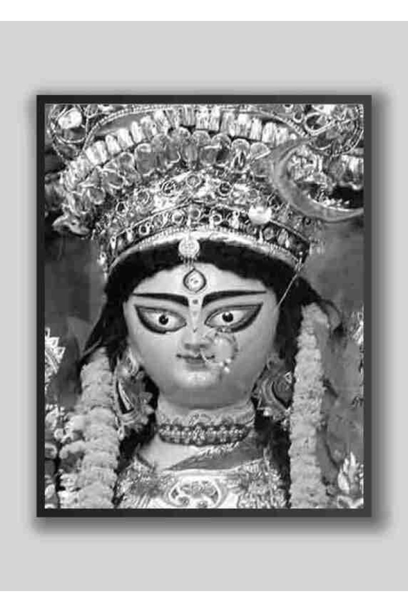 Divine MA DURGA Photo with Elegant Wood Lamination – Blessings for Your Home